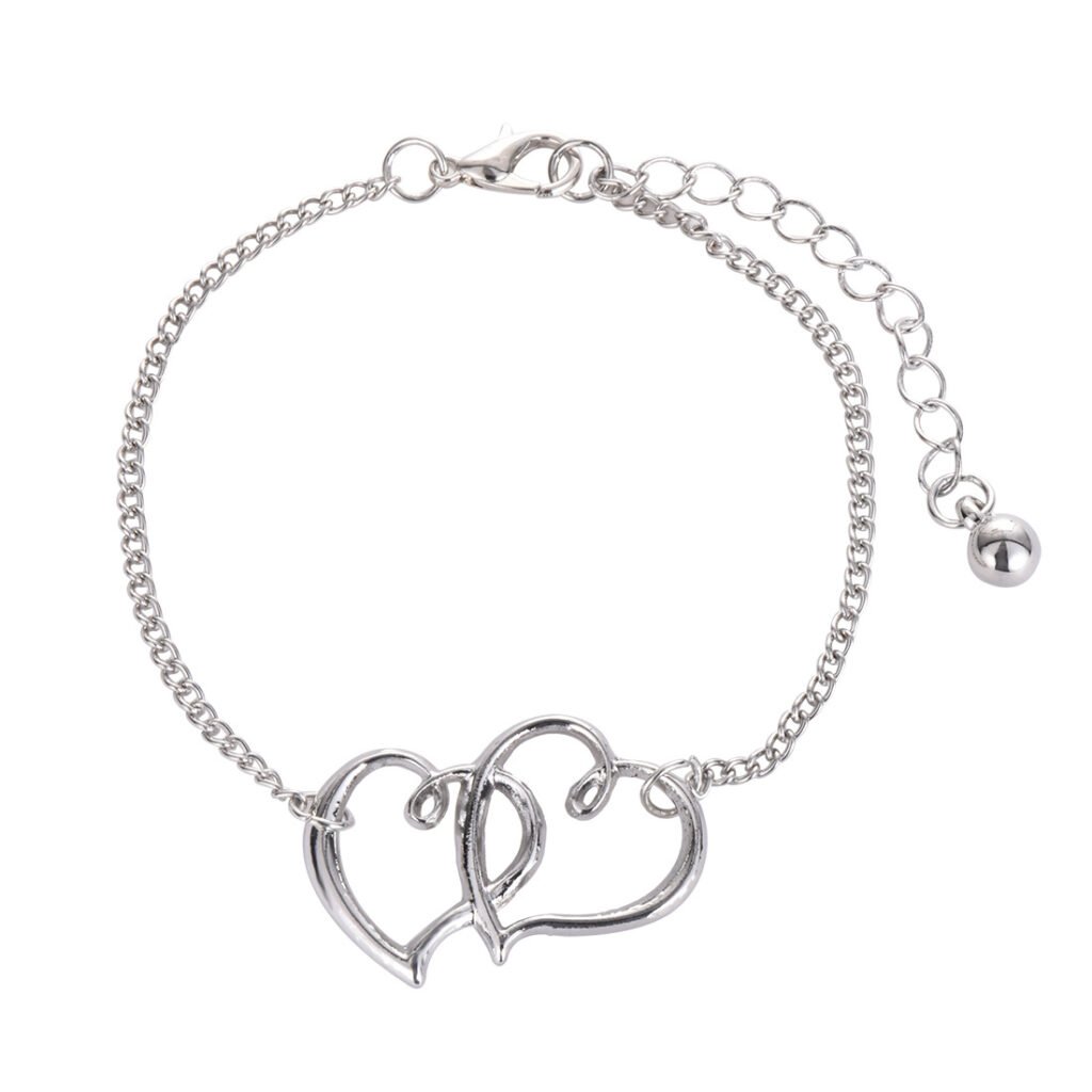 Bracelet de Cheville C007 - Double Coeur – Image 2