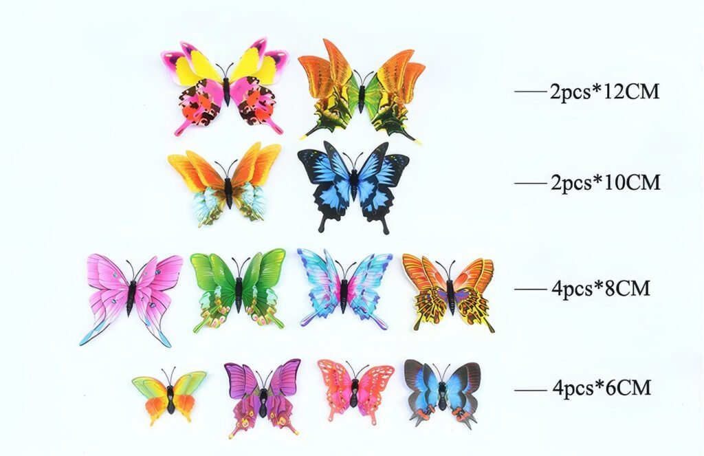 3D Creux Papillon - Lot de 12 Pièces - M013 - Double Couche – Image 7