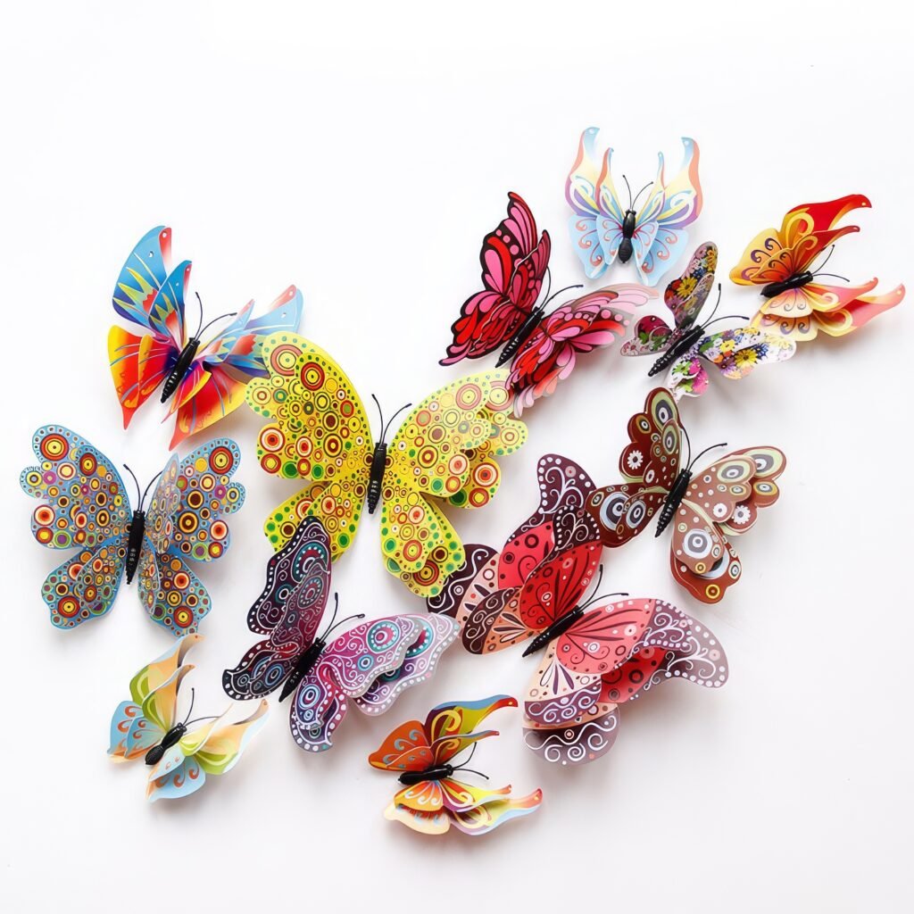 3D Creux Papillon - Lot de 12 Pièces - M013 - Double Couche – Image 2