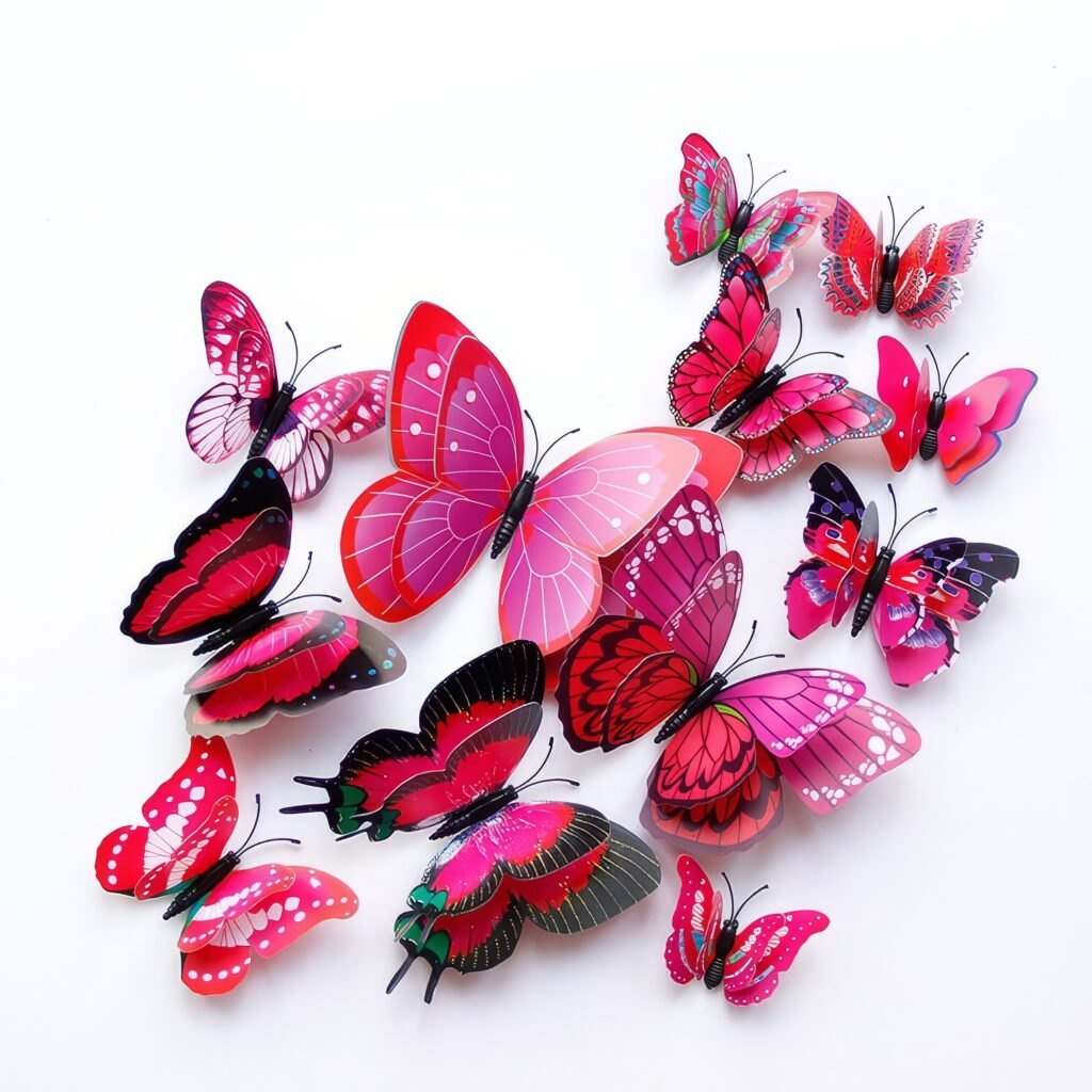 3D Creux Papillon - Lot de 12 Pièces - M013 - Double Couche – Image 3