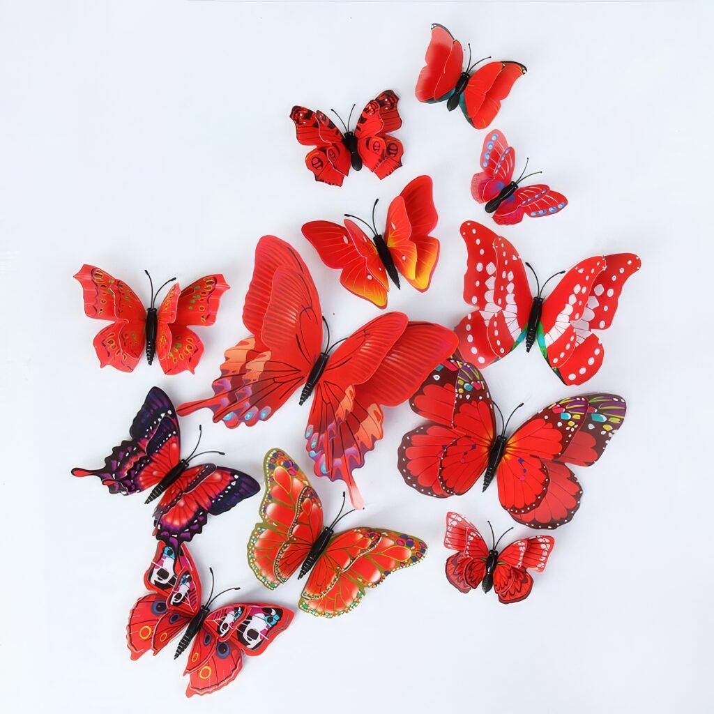 3D Creux Papillon - Lot de 12 Pièces - M013 - Double Couche – Image 5