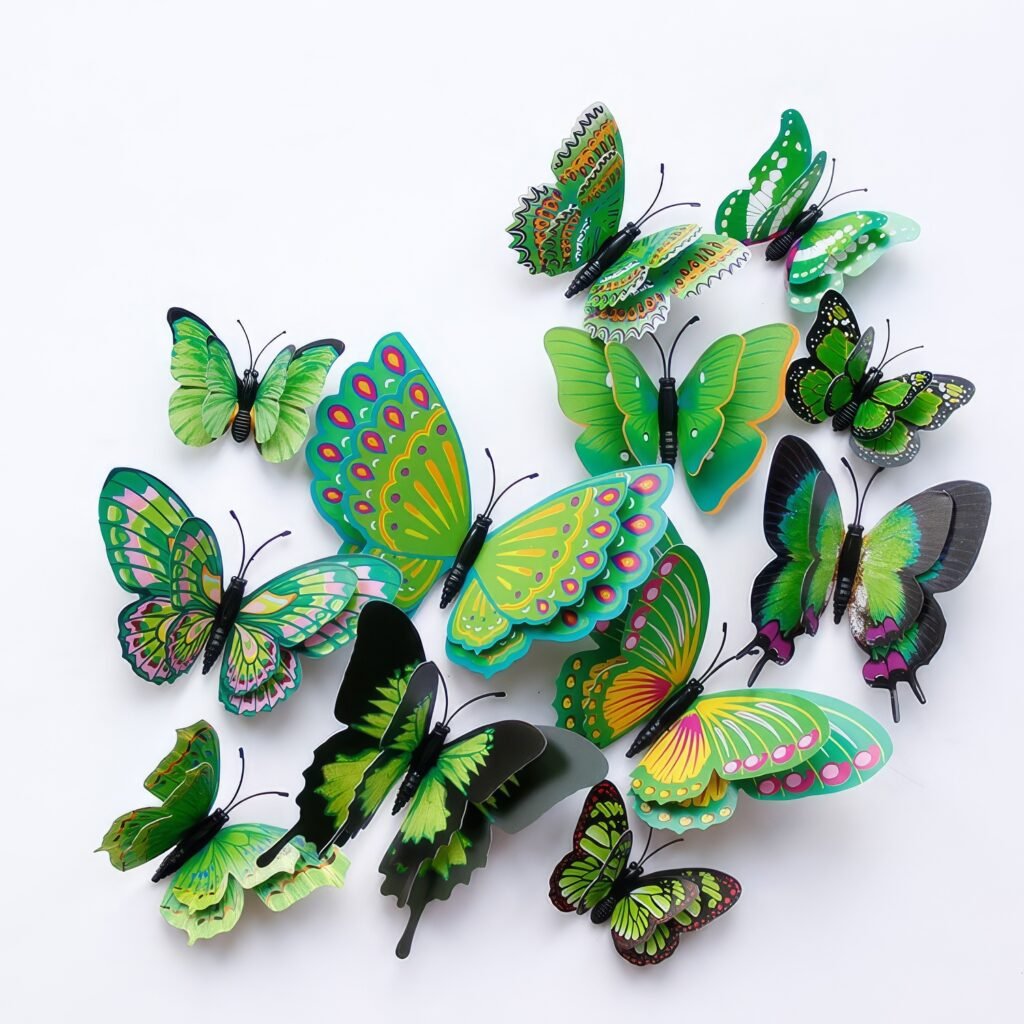 3D Creux Papillon - Lot de 12 Pièces - M013 - Double Couche – Image 6