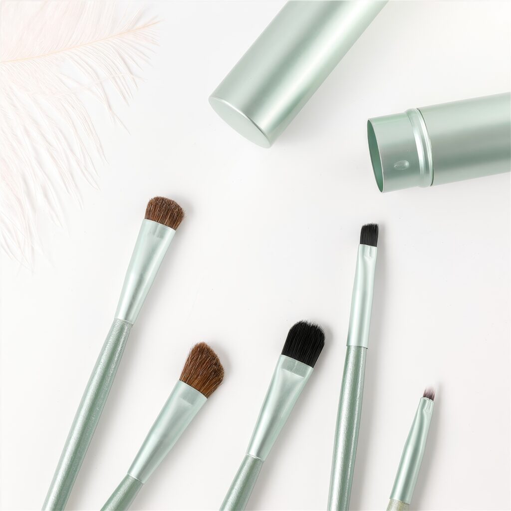 Pinceaux de Maquillage 5 Pcs - Compact et Élégant