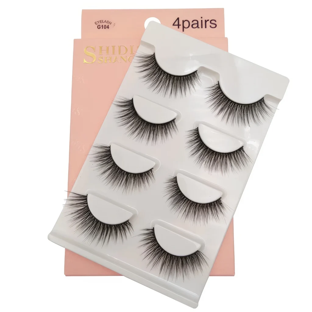 Faux Cils 3D - 4 Paires Naturelles et Réutilisables – Image 2