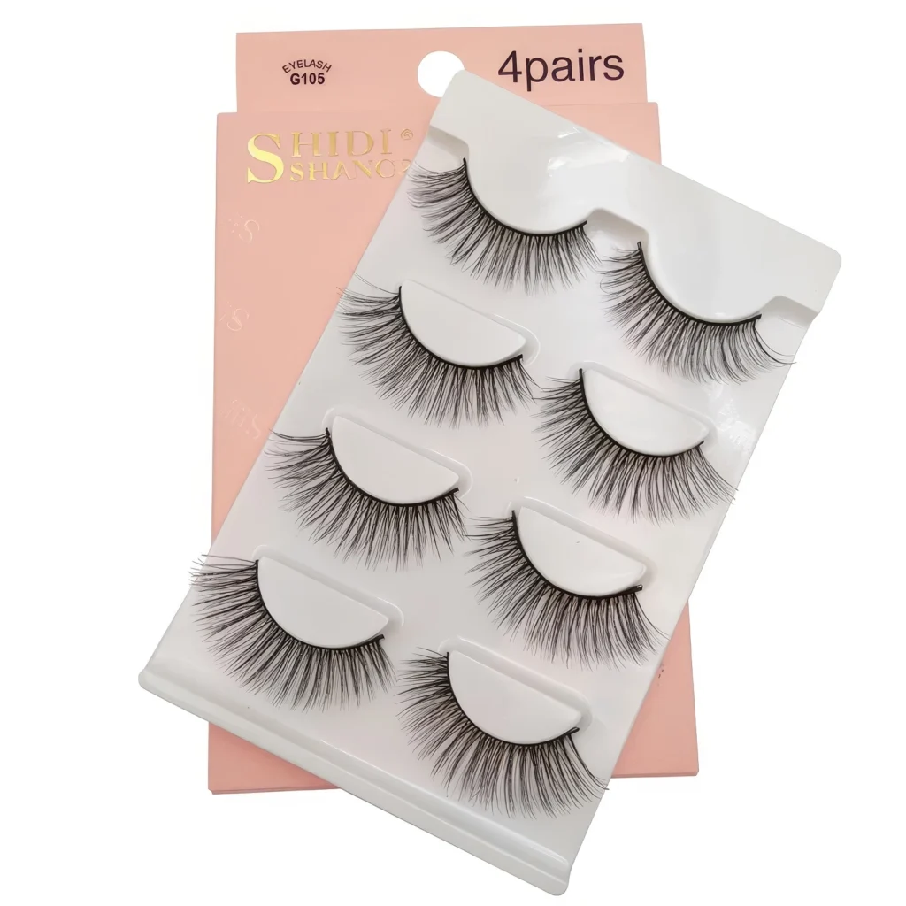 Faux Cils 3D - 4 Paires Naturelles et Réutilisables – Image 3