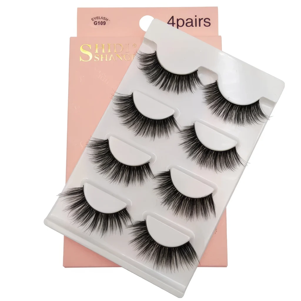 Faux Cils 3D - 4 Paires Naturelles et Réutilisables – Image 5