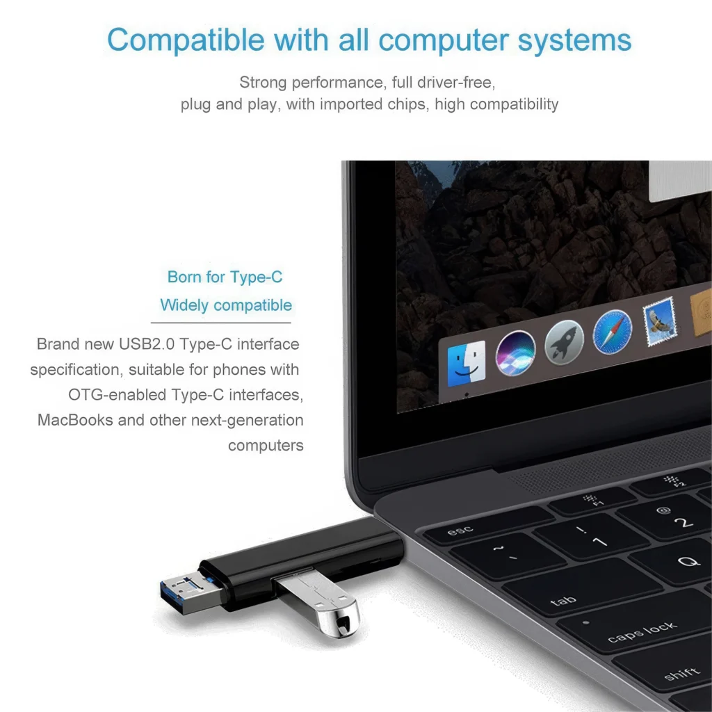 Adaptateur 5en1 Lecteur de Cartes – Image 2
