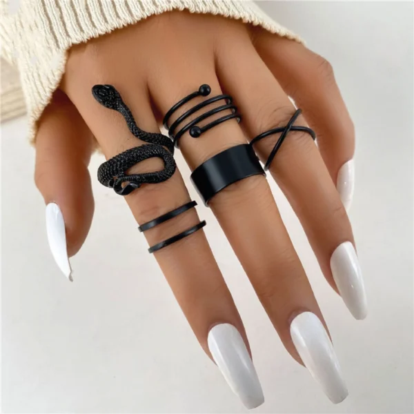 Ensemble de Bagues - Style Gothique 🖤
