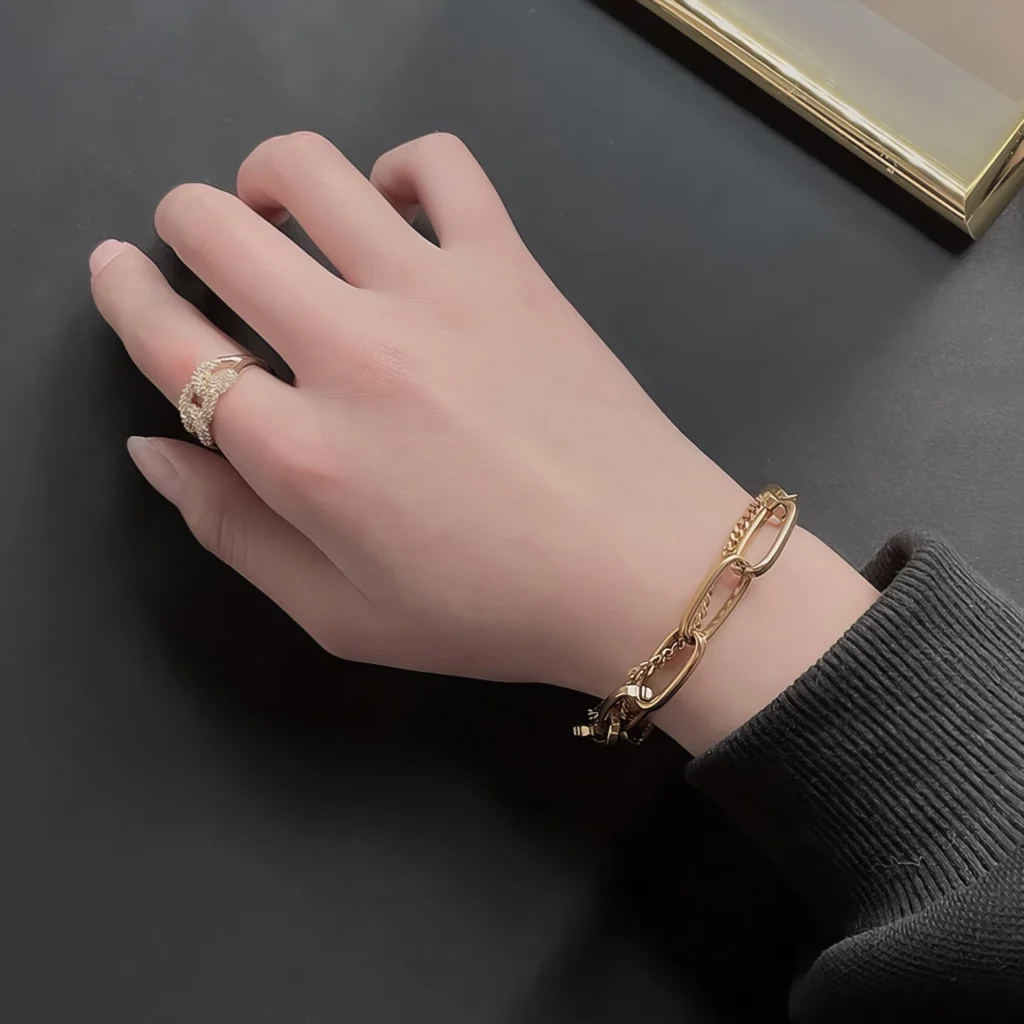 Bracelet Maillons Double Chaîne ✨ – Image 2