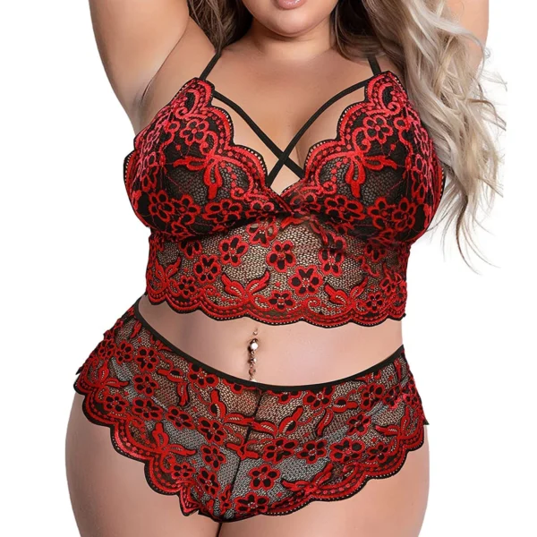 Ensemble Lingerie - Dentelle Florale Séduisante