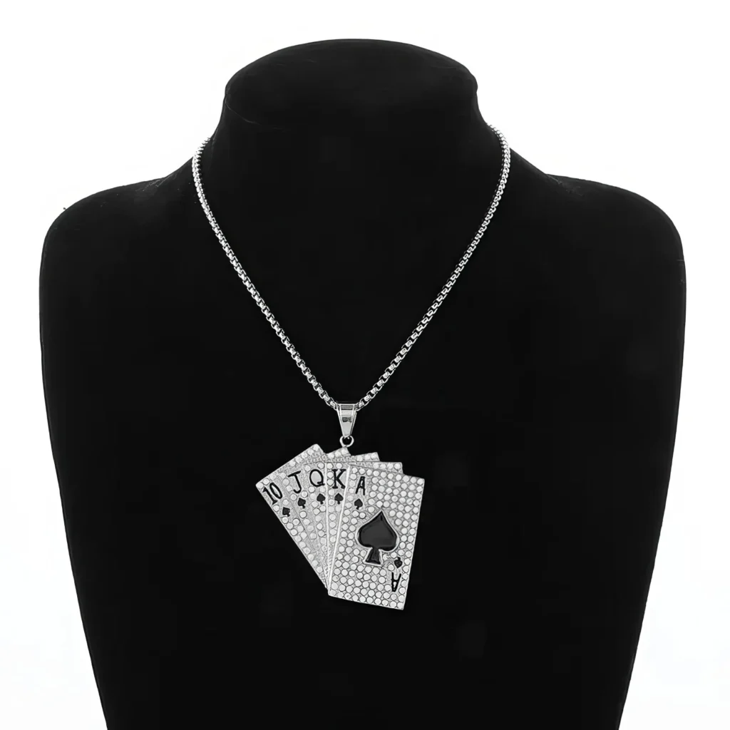 Collier Homme - Pendentif Jeu de Cartes – Image 2