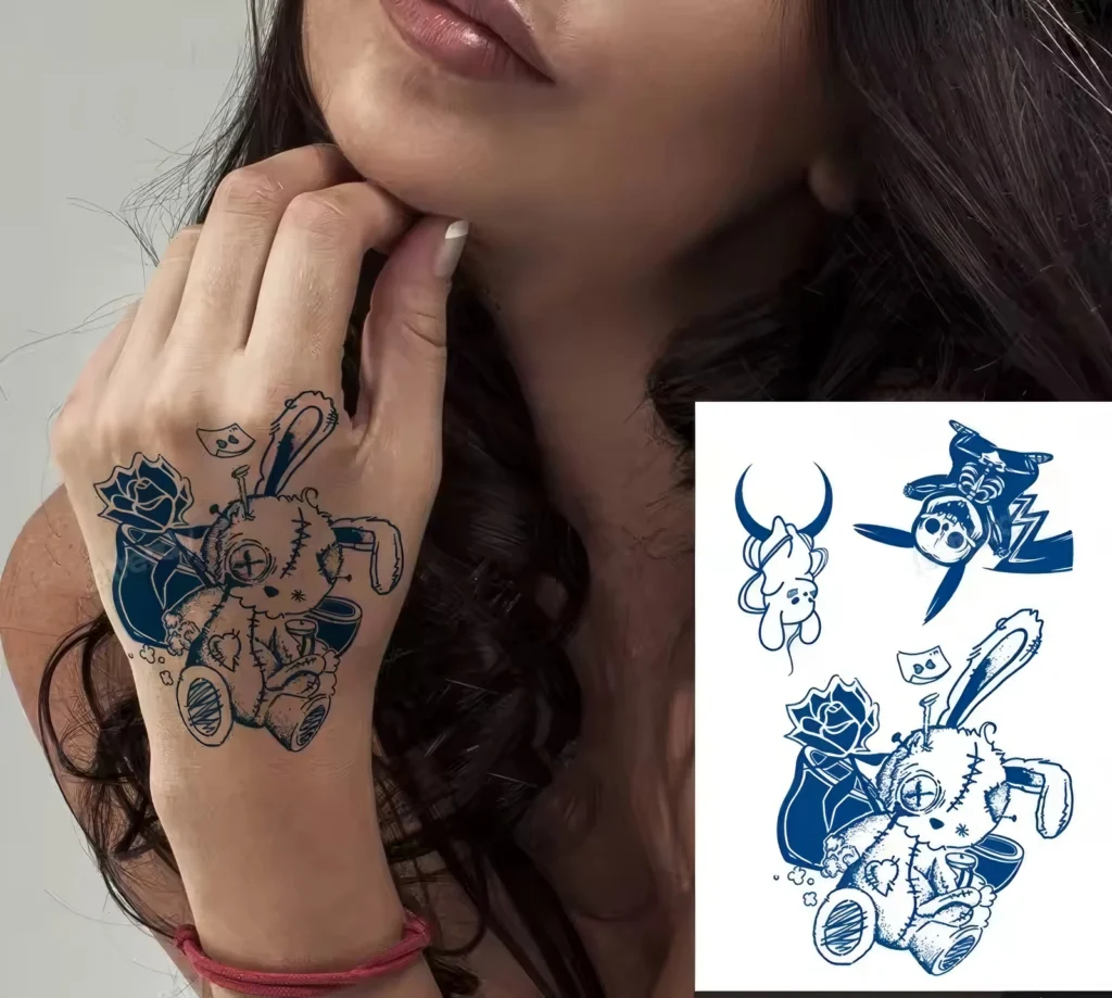 Tatouages Temporaires - Lapin Couture & Symboles Sombres